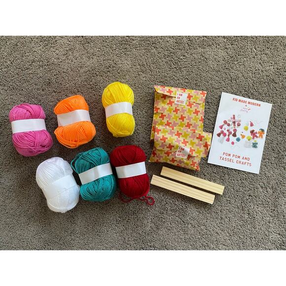 Kid Made Modern Craft Kit- Pom Pom and Tassel Crafts - Picture 5 of 6